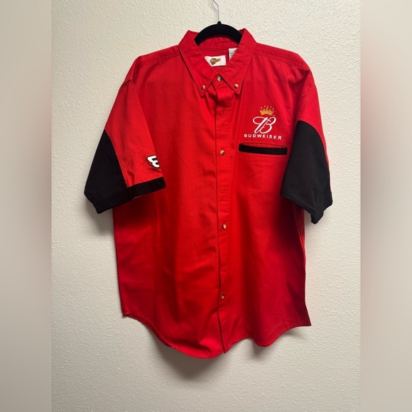 Budweiser Red and Black Casual Shirt - Picture 1 of 4